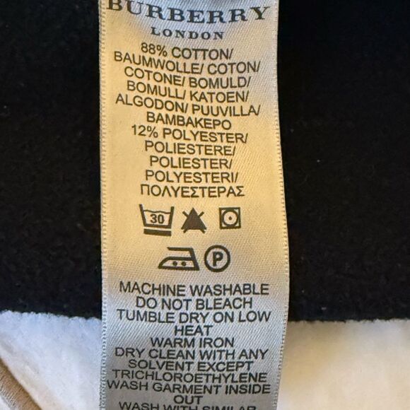 Burberry London Jogging Pants in Loop Back Cotton Blend with Nova Check Detail. - Picture 9 of 10